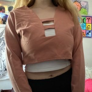 Long sleeve crop top